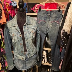 VTG Y2K Betsey Johnson 3PC Denim Set